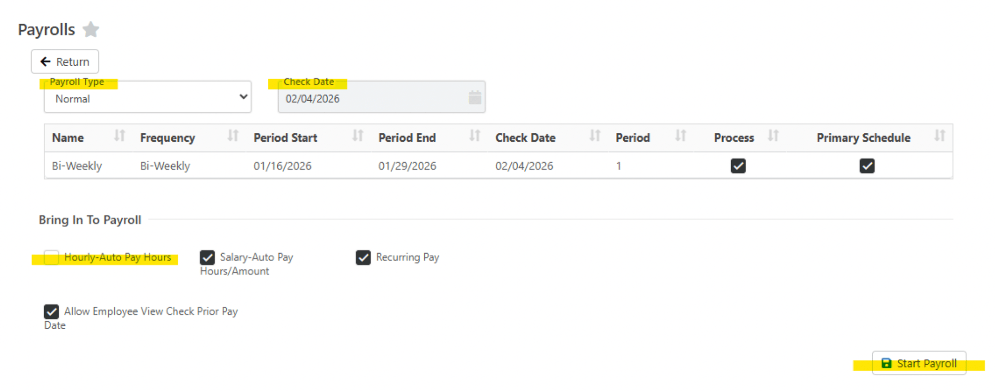 How do I create a timesheet and submit my payroll?